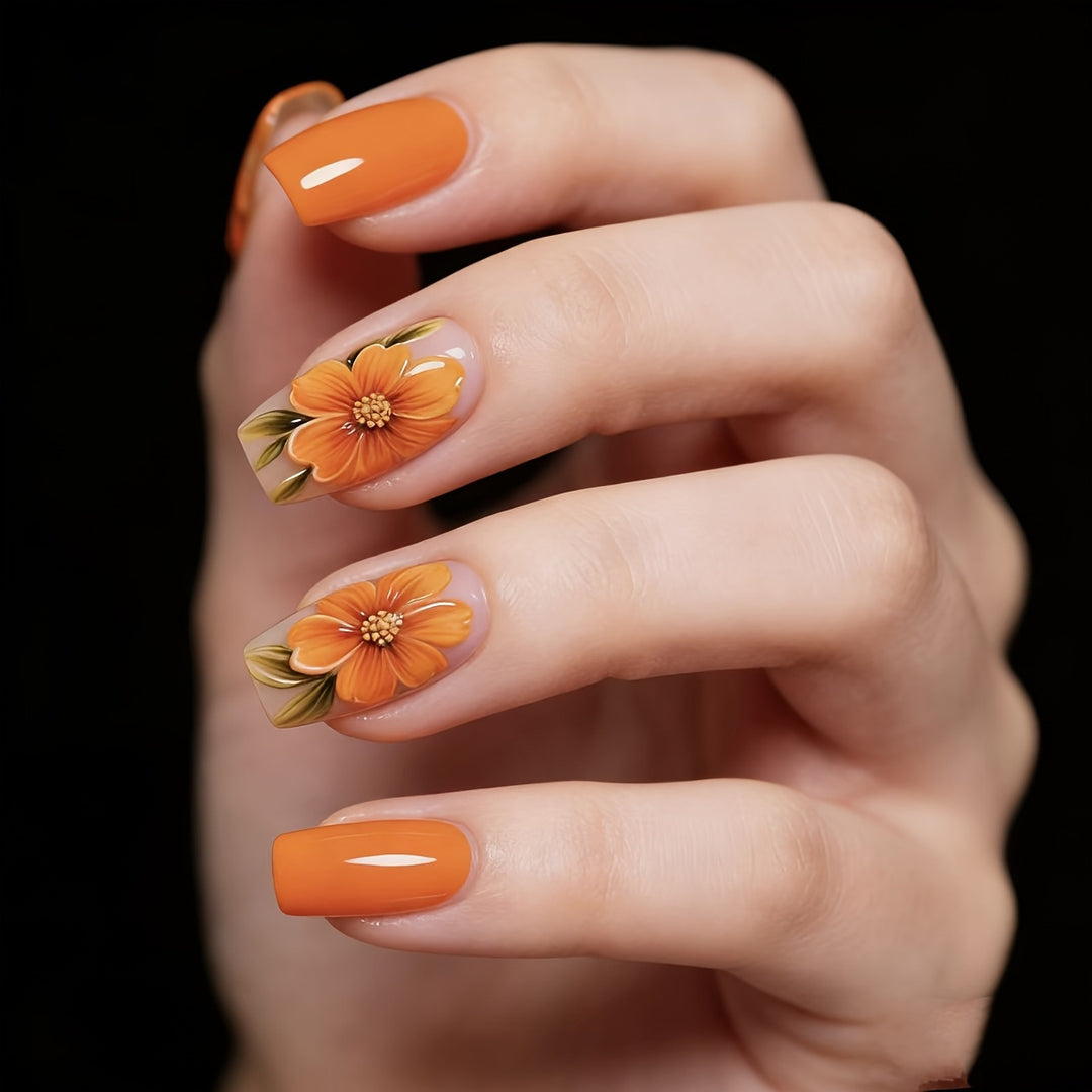 Artificial nails with floral design Bowlift