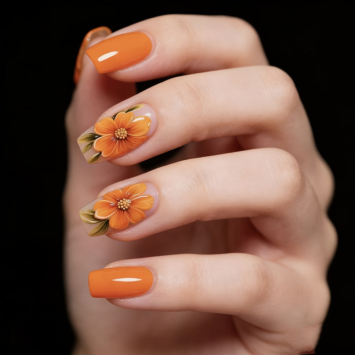 Artificial nails with floral design Bowlift