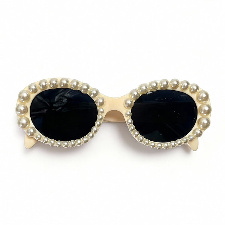 Decorative Pearl Frame Sunglasses Bowlift