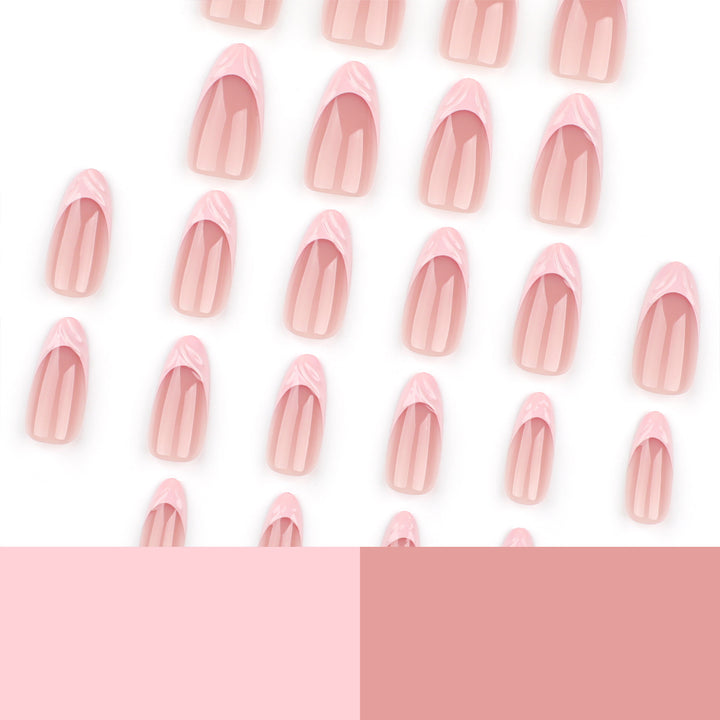 Nail art in elegant French tip design Bowlift