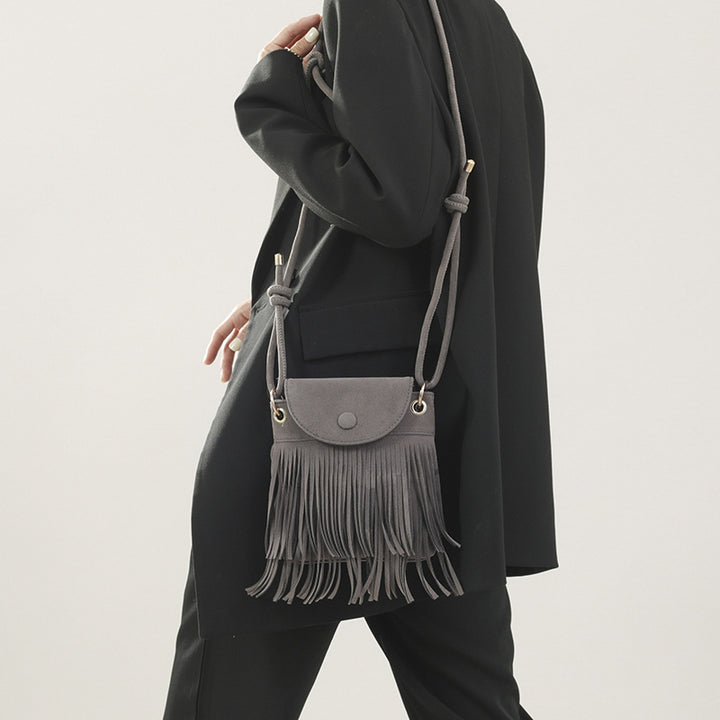 Bohemian Fringe Crossbody Bag Bowlift