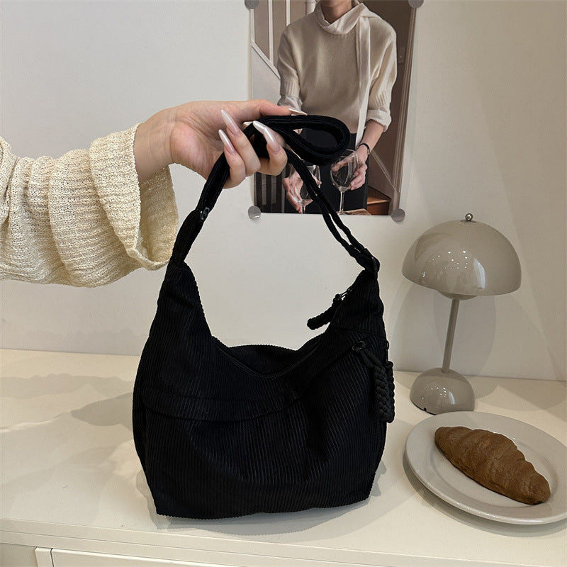 Eco-Friendly Ribbed Crossbody Bag Bowlift