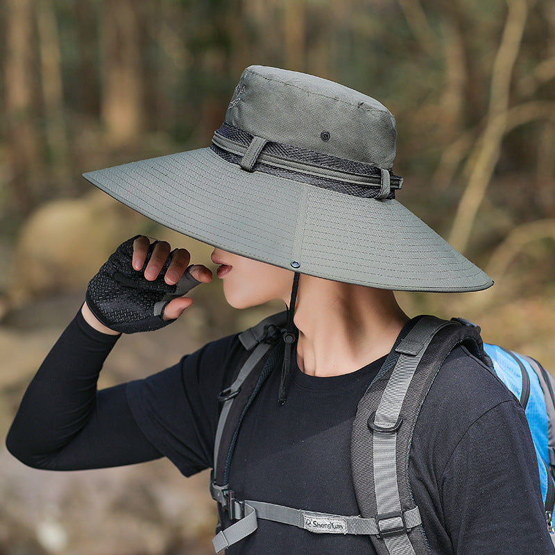 o Wide Brim Hiking Hat with UV Protection and Adjustable Chin Strap Bowlift