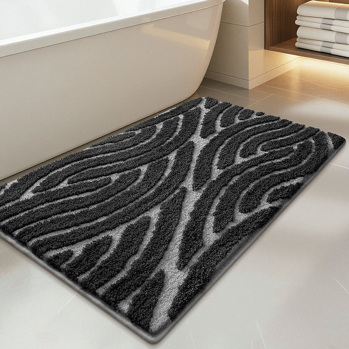 Plush Textured Bathroom Bath Mat Bowlift