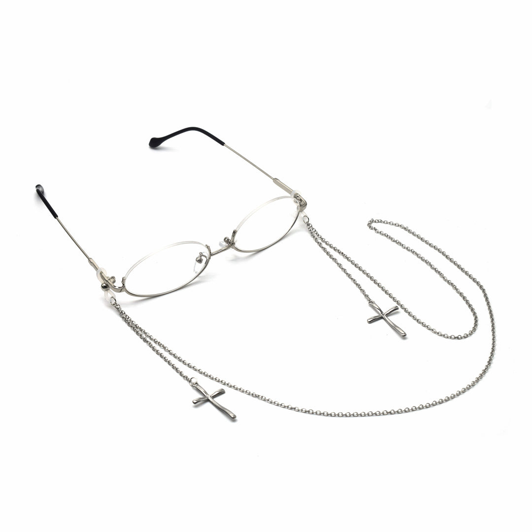 Elegant Cross-Design Chain Eyewear Holder Bowlift