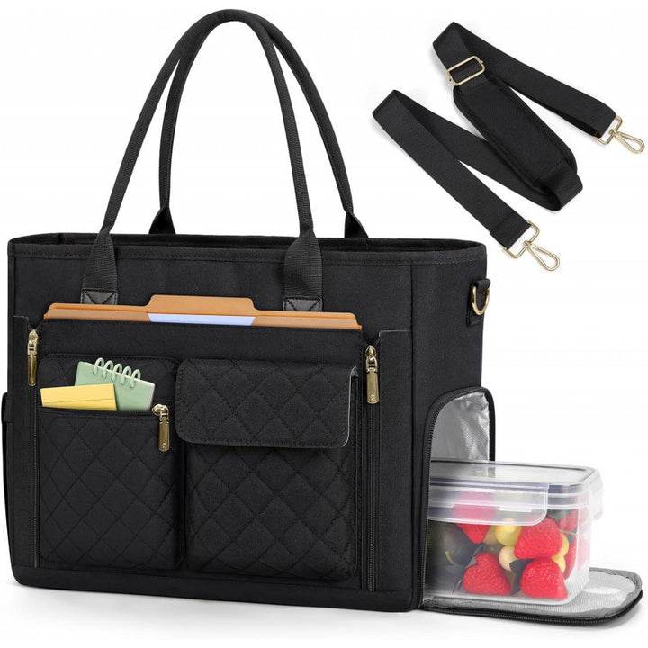 Multifunctional tote bag with structured interior layout and removable compartments Bowlift