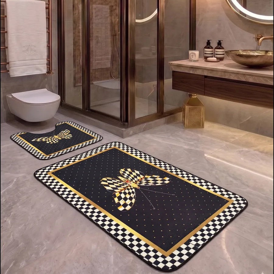 Soft and Absorbent Bathroom Mat Set Bowlift