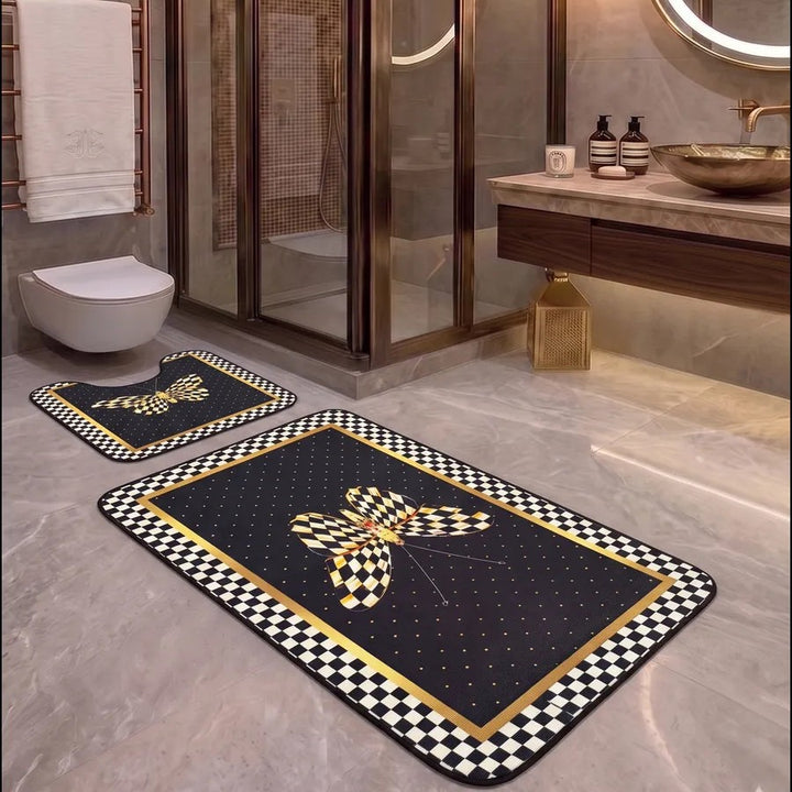 Soft and Absorbent Bathroom Mat Set Bowlift