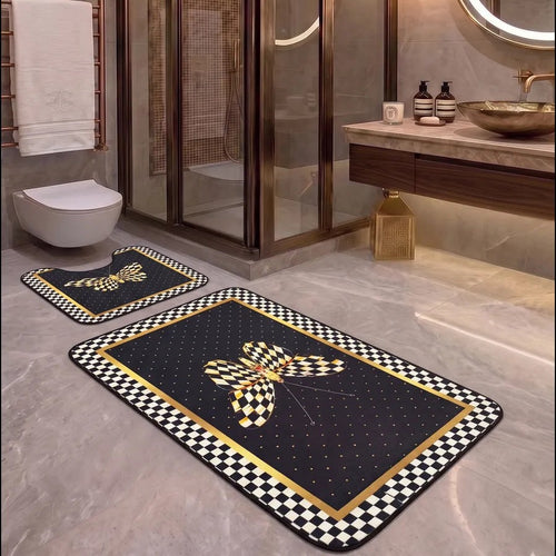 Soft and Absorbent Bathroom Mat Set Bowlift