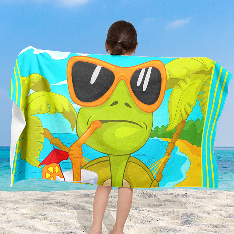 Beach towel with creative turtle design Bowlift