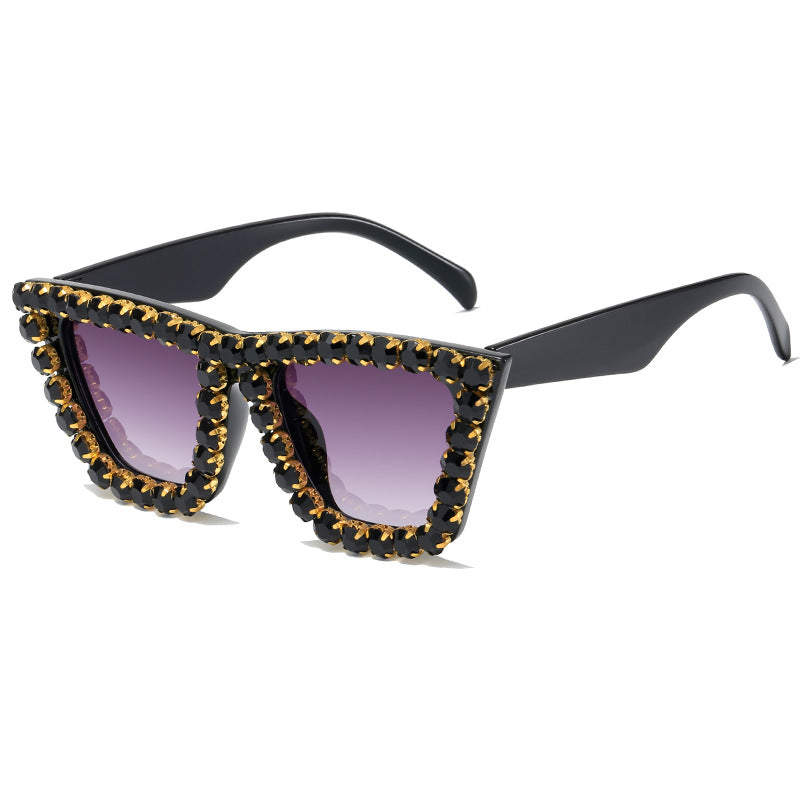Women's extravagant sunglasses with glittering frame Bowlift