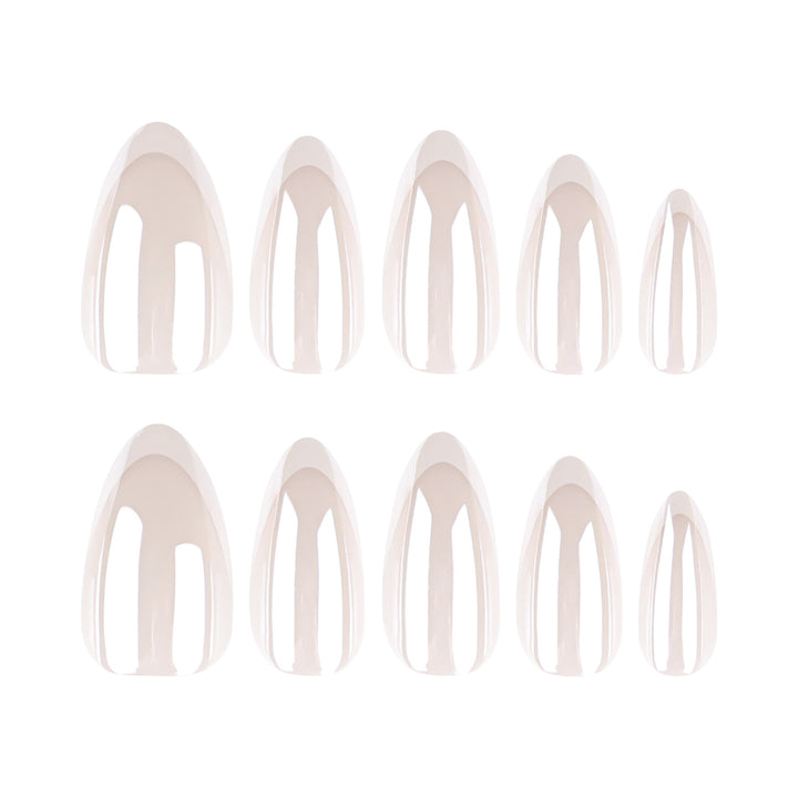 Artistic stiletto nails with elegant French tip embellishments Bowlift