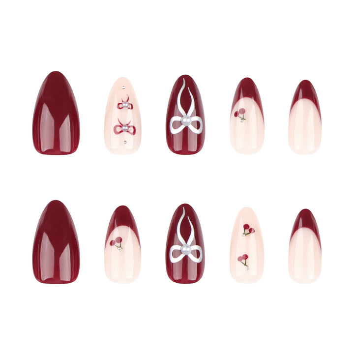Glamorous stiletto nails with delicate accents Bowlift
