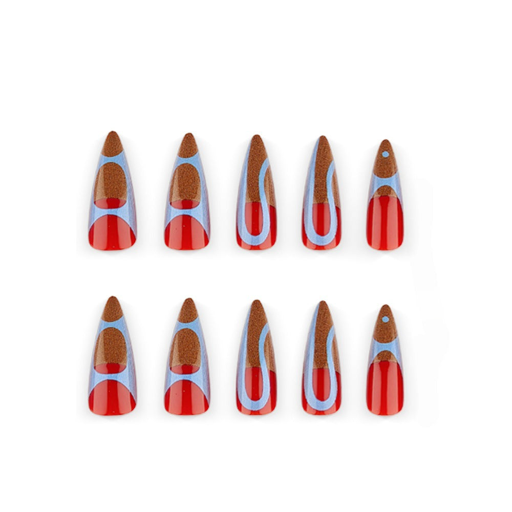 Artificial Nails in Modern, Geometric Design Bowlift