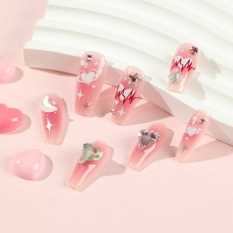 Artful Gel Nails with Glamorous Decorations Bowlift