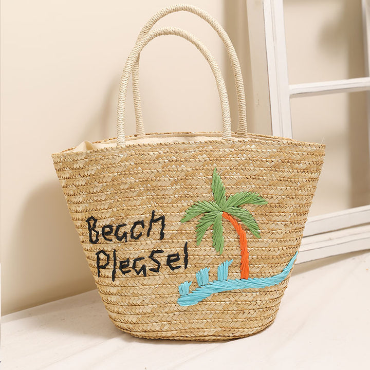Beach linen bag with personalized embroidery Bowlift