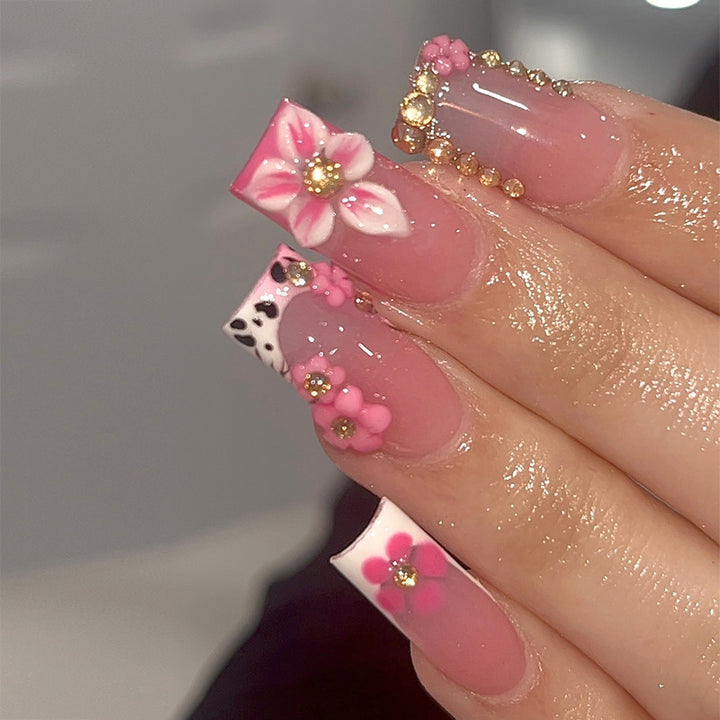 Artistic Floral Press-On Nail Design Bowlift 1789389515