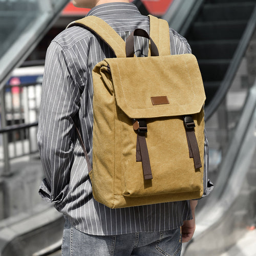 Vintage Style Canvas Backpack Bowlift