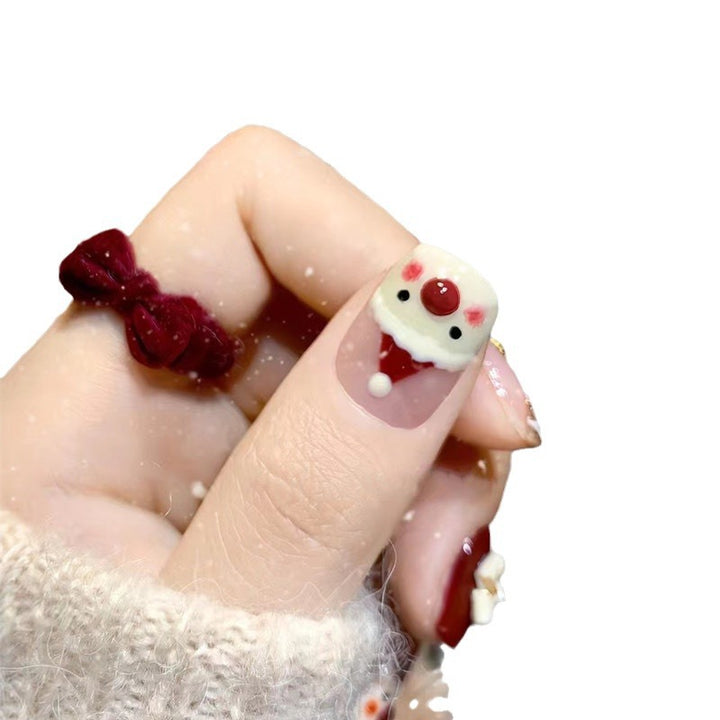 Festive Winter-Themed Press-On Nail Set Bowlift