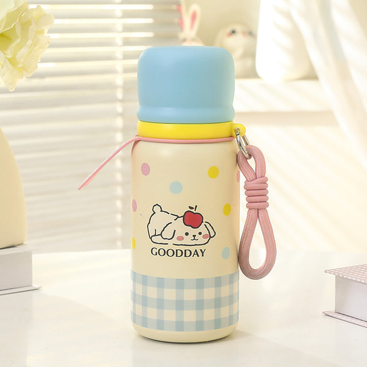 Ladies thermos bottle with animal motif and carrying strap Bowlift