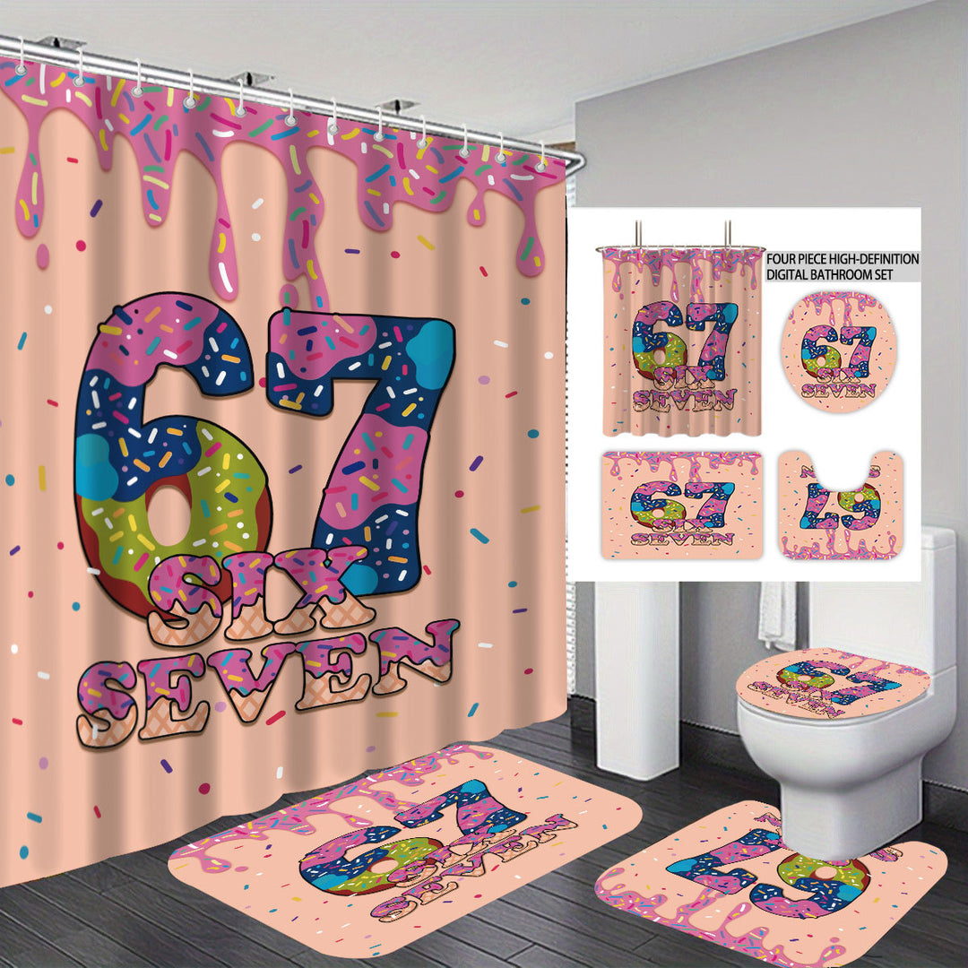 Colorful Dessert-Themed Bathroom Set Bowlift