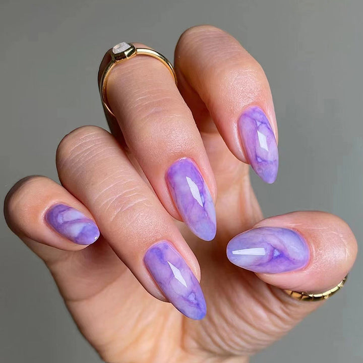 Artistic Marble Press-On Nail Tips Bowlift