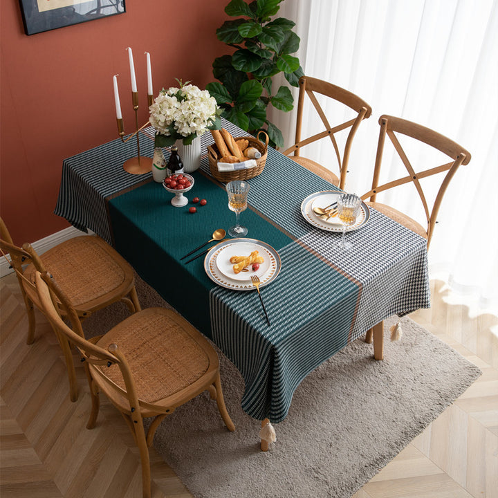 Elegant Striped Tablecloth