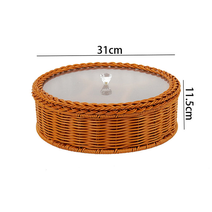 Ladies Elegant Fruit Bowl with Clear Glass Lid Bowlift