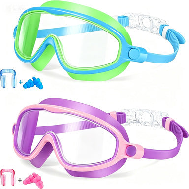 Swim protection goggles with adjustable nose piece and anti-fog technology Bowlift