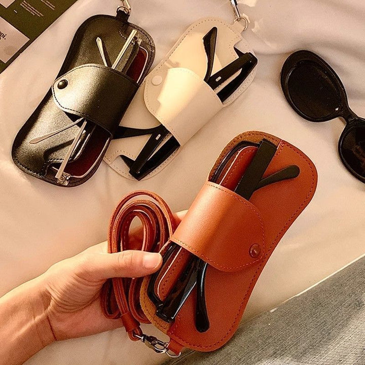Leather Eyewear Case with Adjustable Strap Bowlift