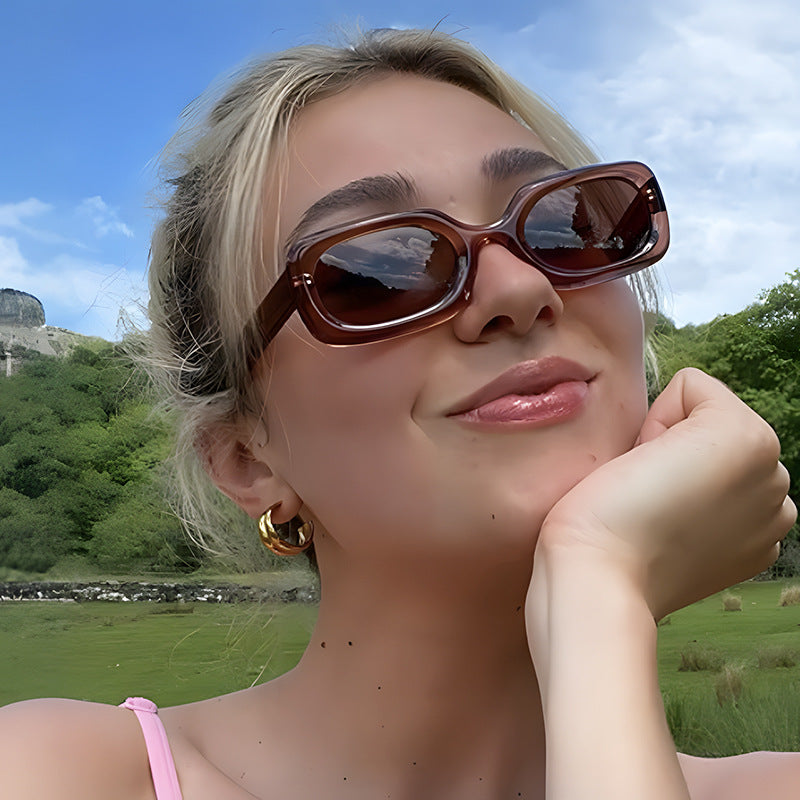 Women's oversized sunglasses with unusual pattern Bowlift