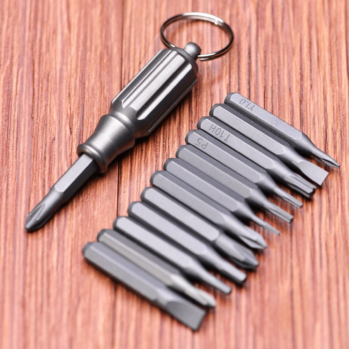 BowLift | Mini Titanium EDC Screwdriver - Portable Palm Tool