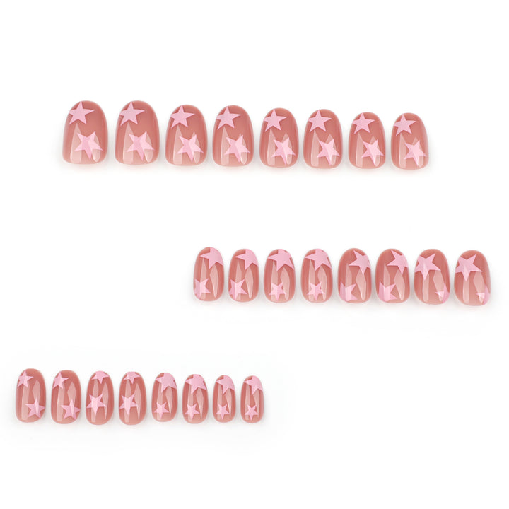 Starry Design Press-On Nail Set Bowlift