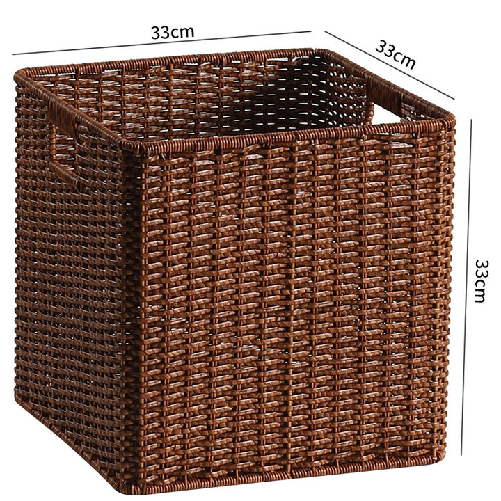 Handwoven Rustic Storage Cube Bowlift