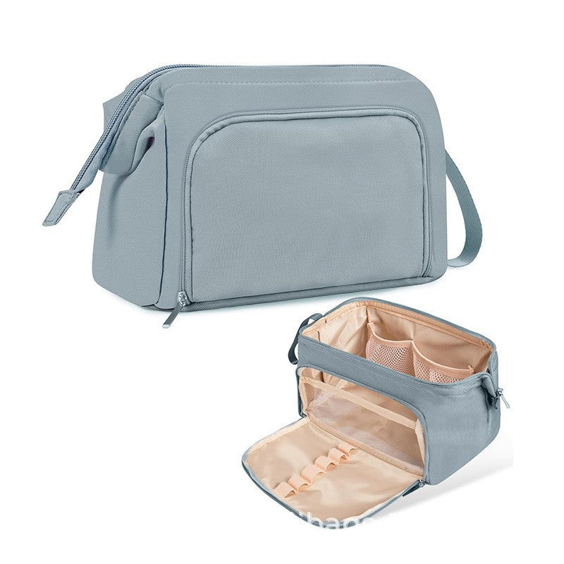 Cosmetic Organizer Bag with Adjustable Interior Compartment Bowlift