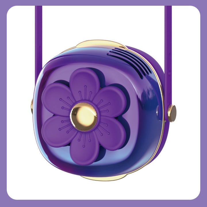 Ladies Portable Fan Lamp in Flower Design Bowlift