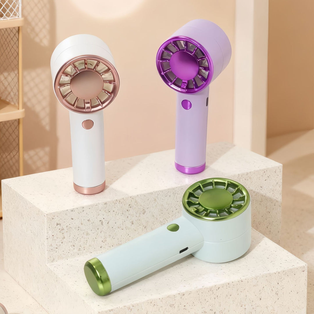 Ladies portable handheld fan with USB charging function and ergonomic design Bowlift