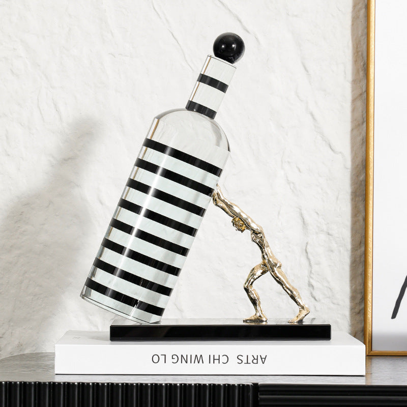 Decorative Bottle Holder Sculpture