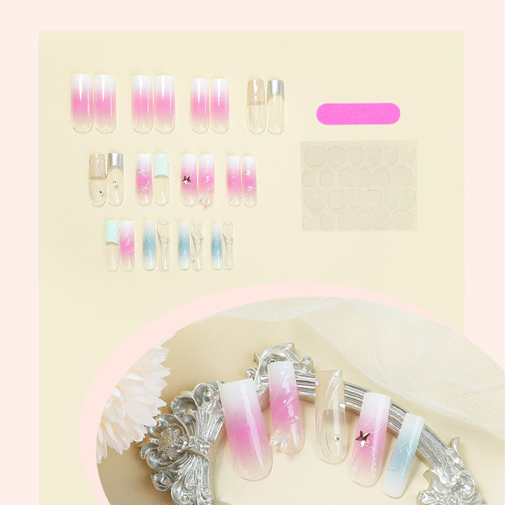 Gradient Press-On Nail Art Set Bowlift