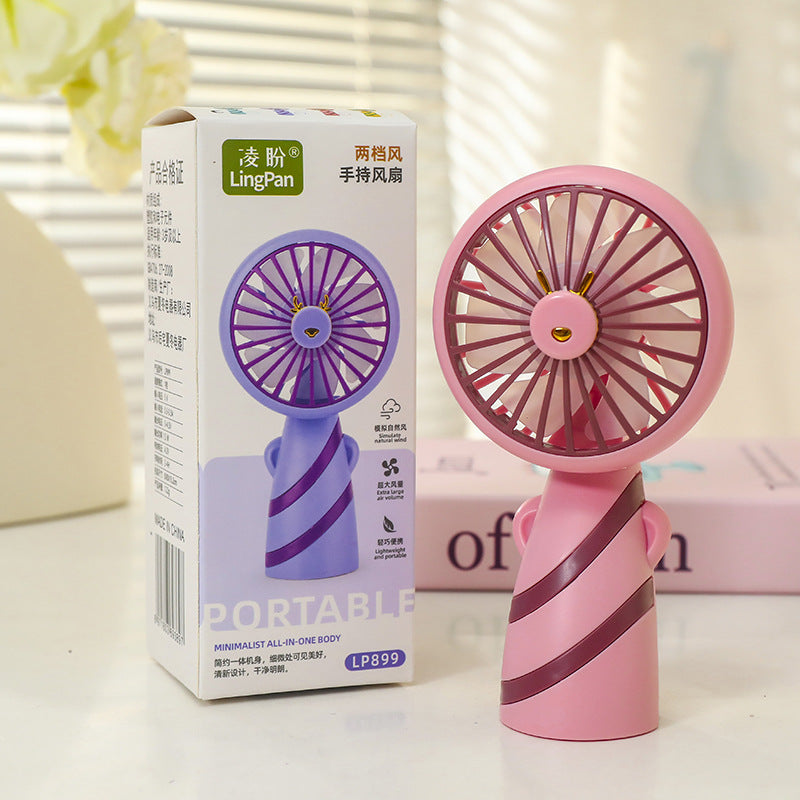 Women's Portable Mini Handheld Fan with USB Charging Function and Ergonomic Design Bowlift