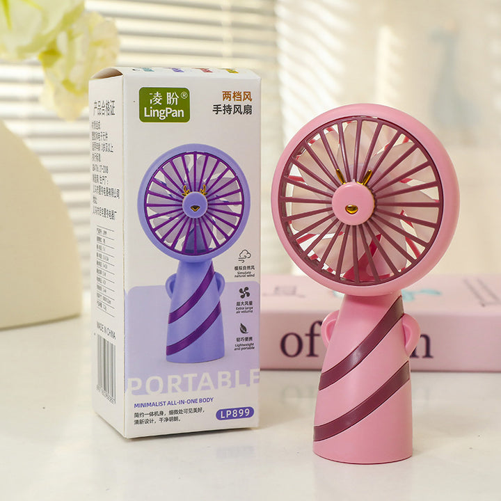 Women's Portable Mini Handheld Fan with USB Charging Function and Ergonomic Design Bowlift