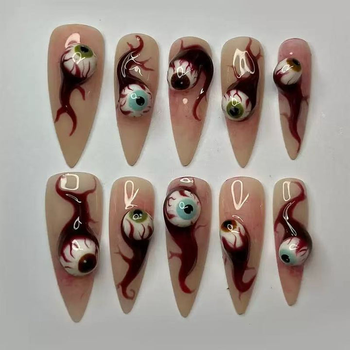 Artistic Vibrant Design Press-On Nail Set Bowlift