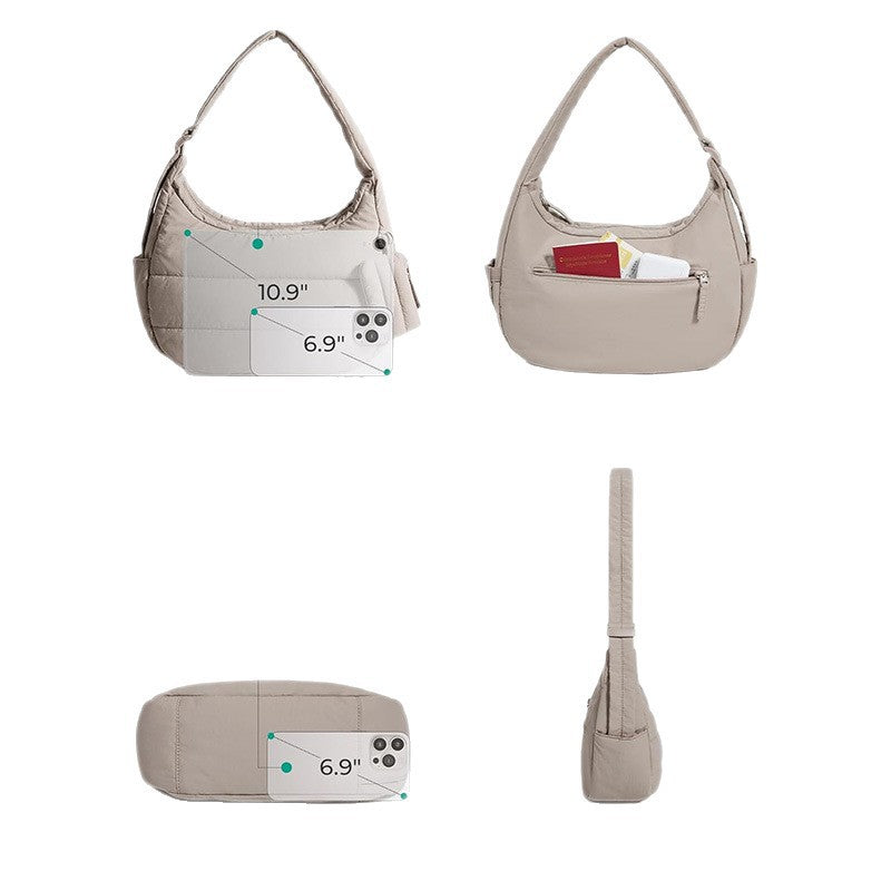 Comfortable shoulder bag with practical additional function Bowlift