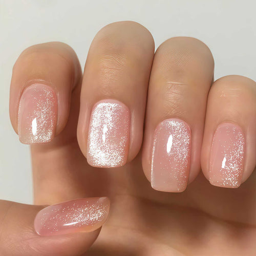 Elegant Glitter Press-On Nails Bowlift