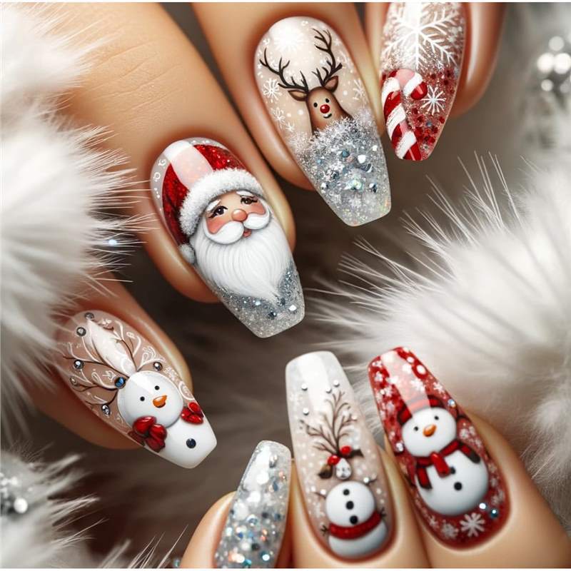 Festive Holiday Nail Art Bowlift