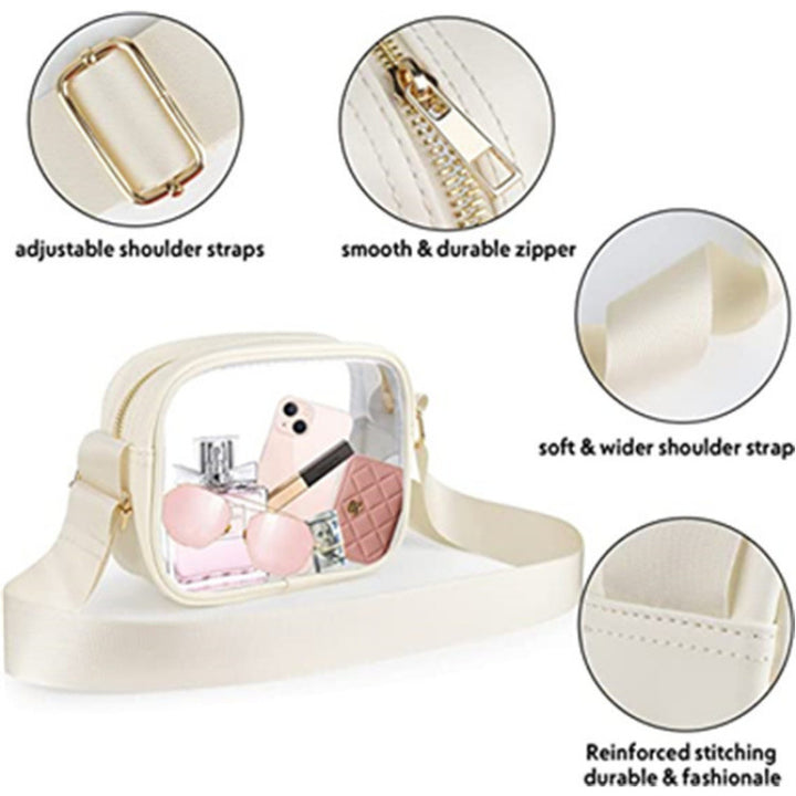 Practical shoulder bag with transparent inserts Bowlift