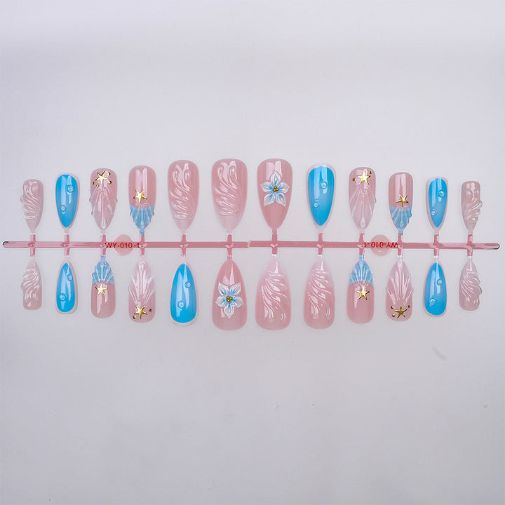 Decorative Press-On Nail Art Set Bowlift 1787294254