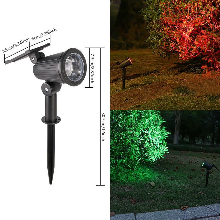 Solar-Powered Adjustable Garden Spotlight With Swivel Stake Bowlift