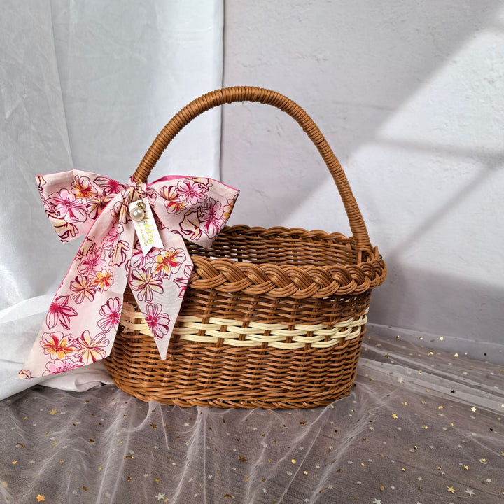 Women elegant handwoven shopping basket Bowlift