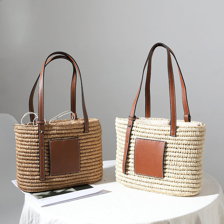 Stylish rat handbag with leather accents Bowlift